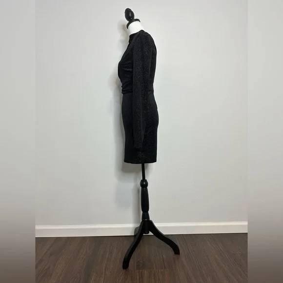 RTA Angel Dust Metallic Velvet Bodycon Dress - Picture 8 of 11